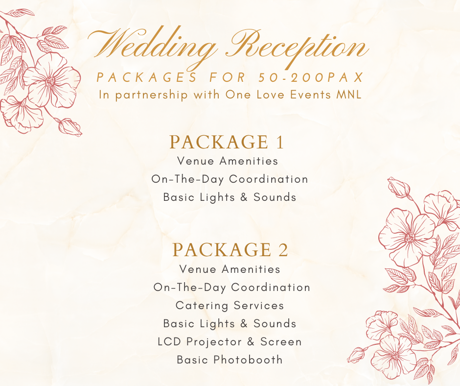 wedding packages, venues in Rizal